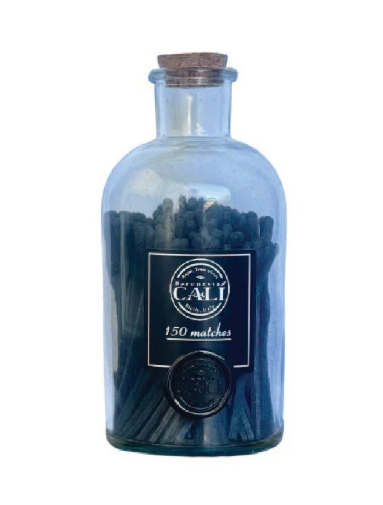 Rude Dude Men Matches Black Tip Rude Dude w/glass holder, 150 Count