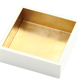 Caspari Cocktail Napkin Holder - Ivory