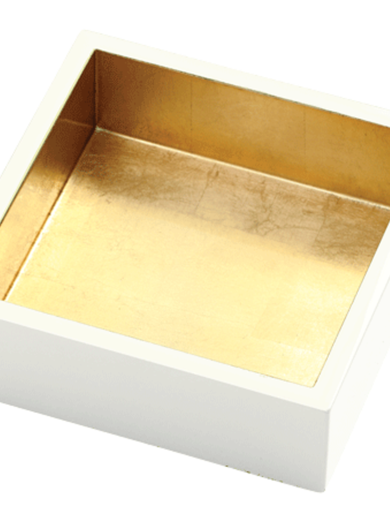 Caspari Cocktail Napkin Holder - Ivory