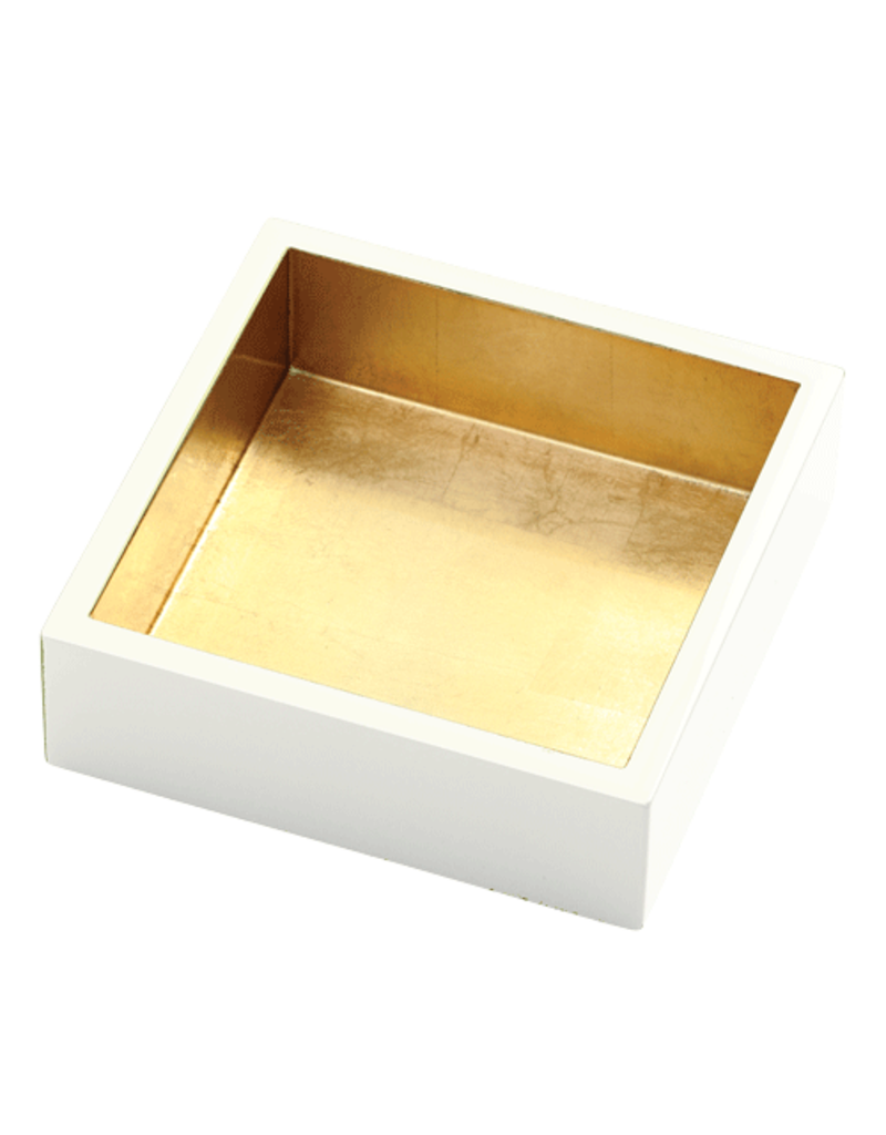 Caspari Cocktail Napkin Holder - Ivory