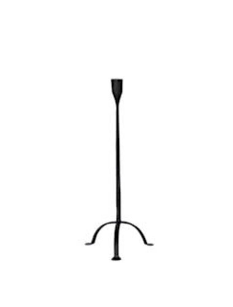 Backyard Farmer Large Hand-Forged Cast Iron Footed Taper Holder