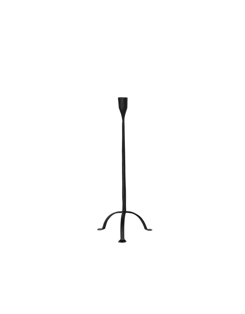 Backyard Farmer Large Hand-Forged Cast Iron Footed Taper Holder