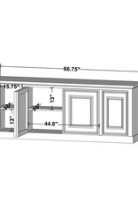 Atlantis Atlantis 4 Door Sideboard, White