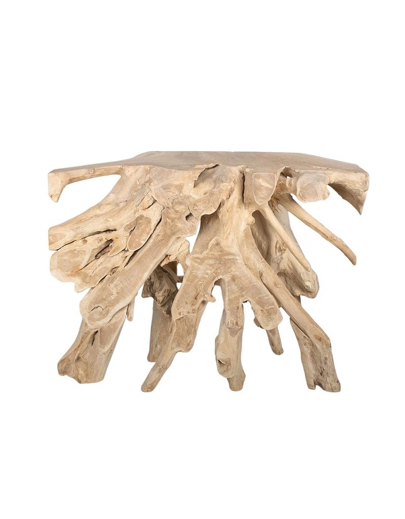Teak Natura Root Console Table, Natural