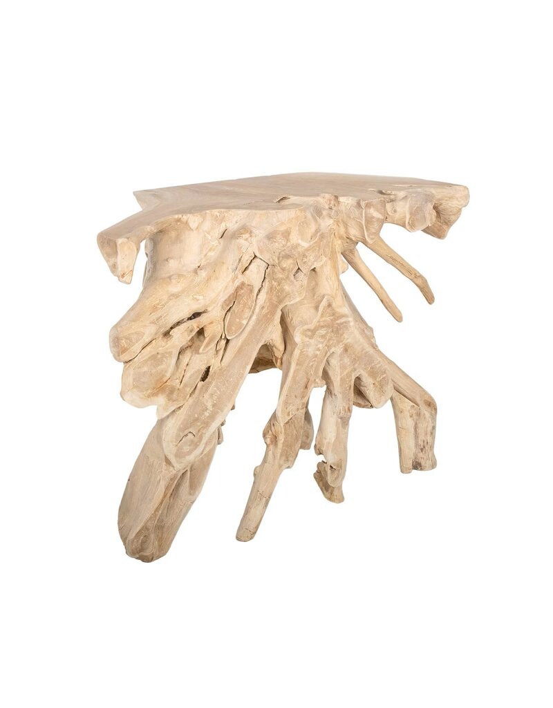 Teak Natura Root Console Table, Natural