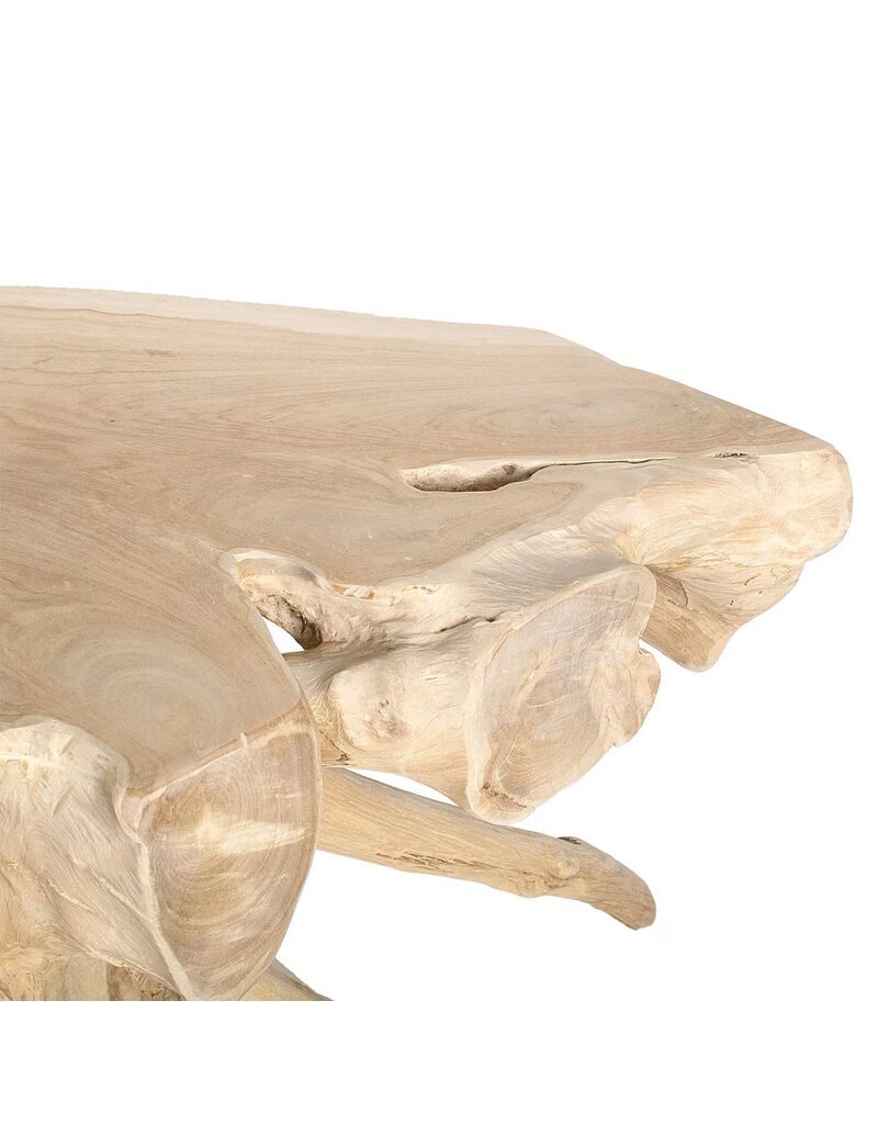 Teak Natura Root Console Table, Natural