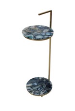Agate Blue Agate Martini Table w/Handle