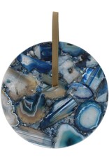 Agate Blue Agate Martini Table w/Handle
