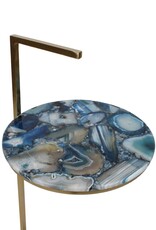 Agate Blue Agate Martini Table w/Handle