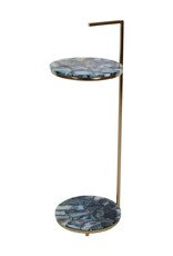 Agate Blue Agate Martini Table w/Handle