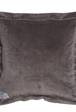 Vivian Vivian 20" Square Pillow, Grey Velvet