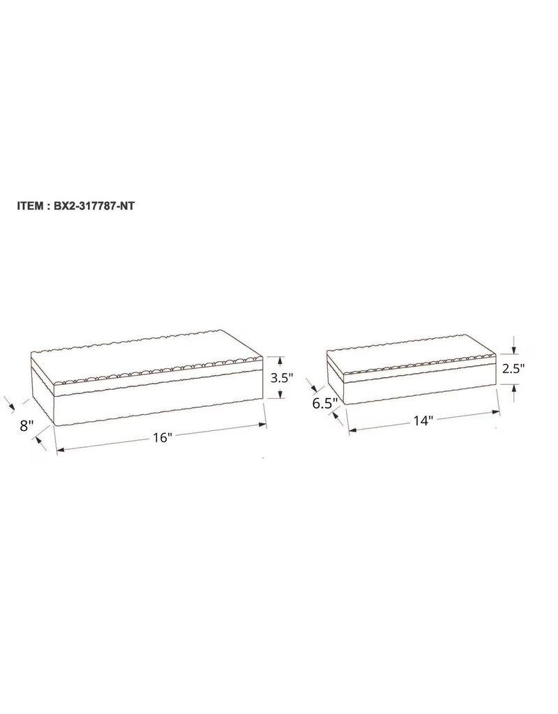 Mango Mangowood Decrorative Boxes, Set of 2