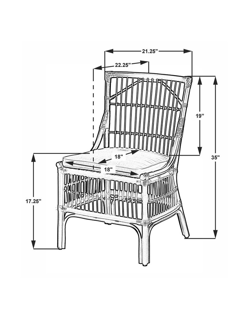 Winston Winston II Rattan Dining Chair, Antique Natural