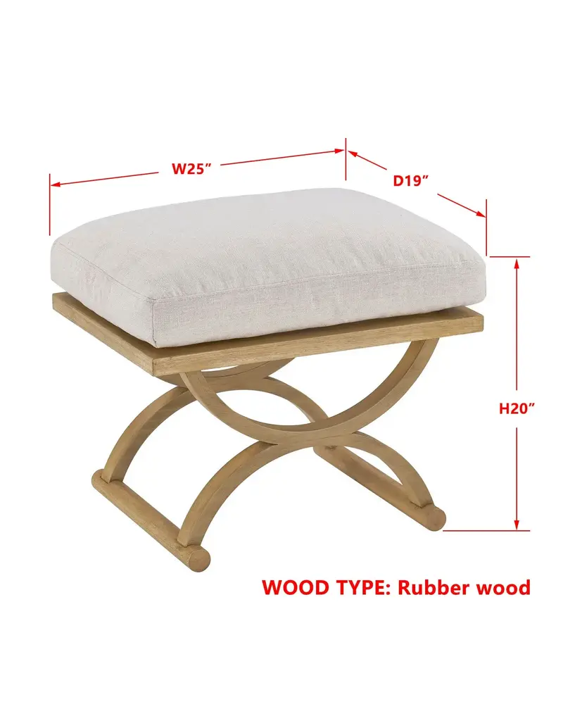 Joss Joss Ottoman/Stool, Putty