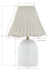 Praire Prairie Table Lamp, White