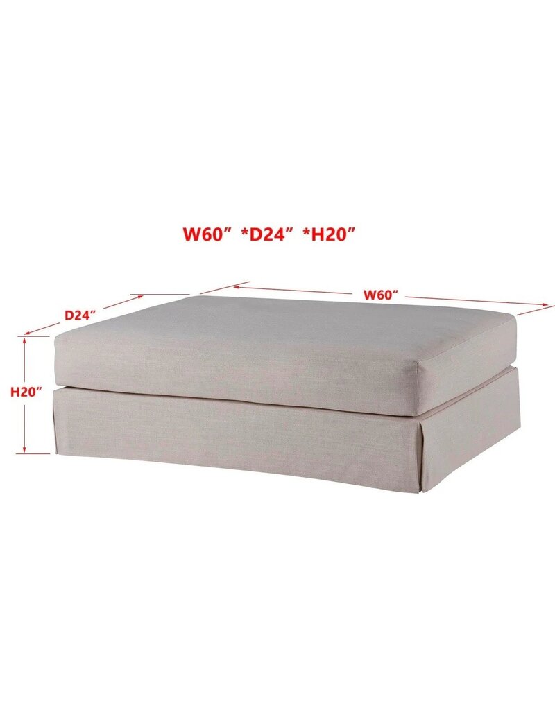 Ammons Ammons Ottoman (Putty)