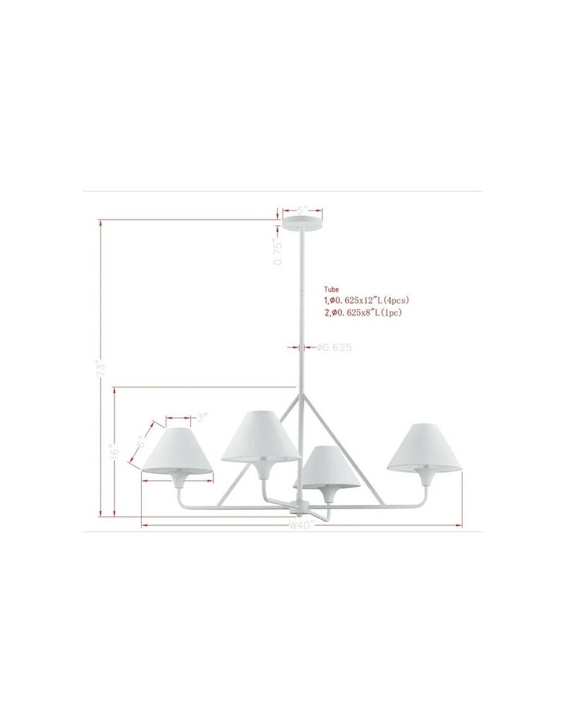 Daisy Daisy Chandelier, White