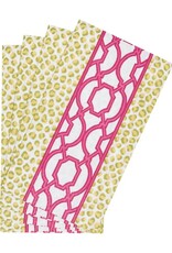 Caspari Guest Knots and Spots Green/Fuchsia