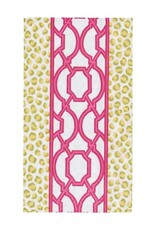 Caspari Guest Knots and Spots Green/Fuchsia