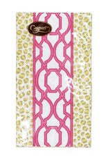 Caspari Guest Knots and Spots Green/Fuchsia