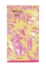 Caspari Guest Silk Road Toile Chartreuse