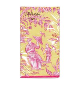 Caspari Guest Silk Road Toile Chartreuse