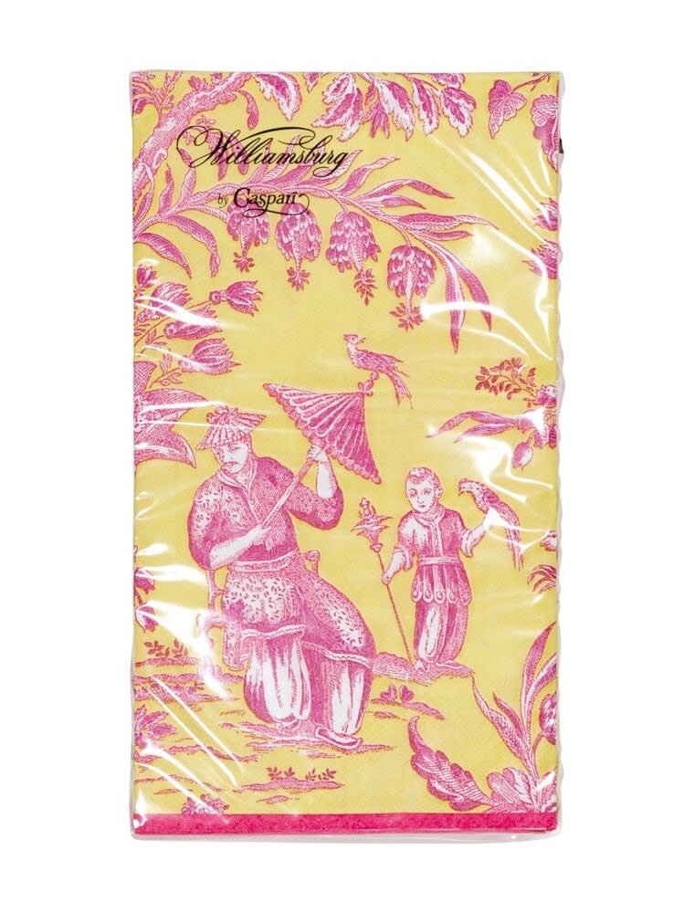 Caspari Guest Silk Road Toile Chartreuse