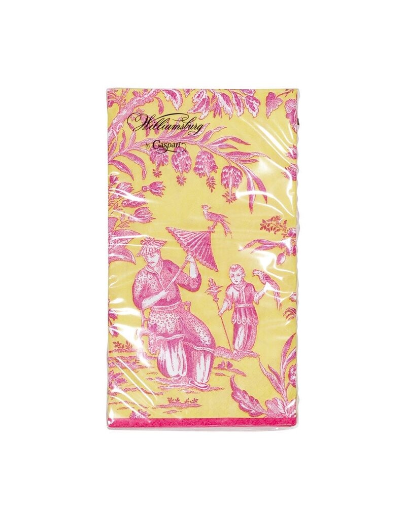 Caspari Guest Silk Road Toile Chartreuse