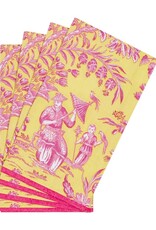 Caspari Guest Silk Road Toile Chartreuse