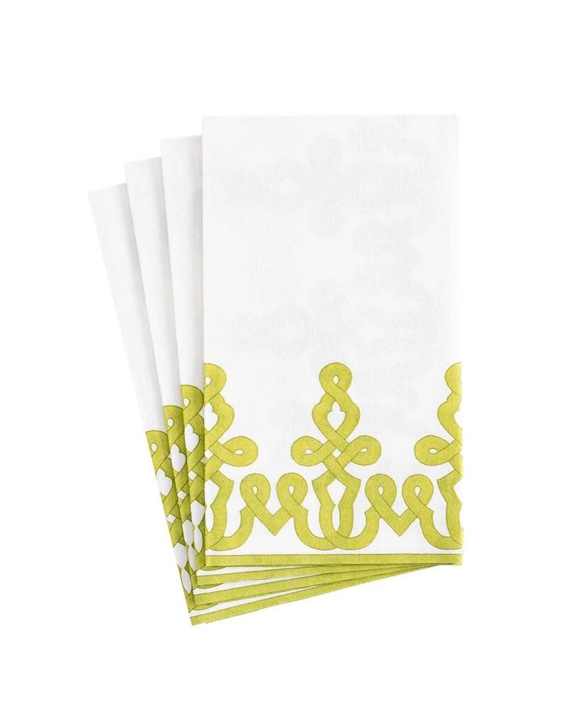 Caspari Guest Dessin Passementerie Moss Green