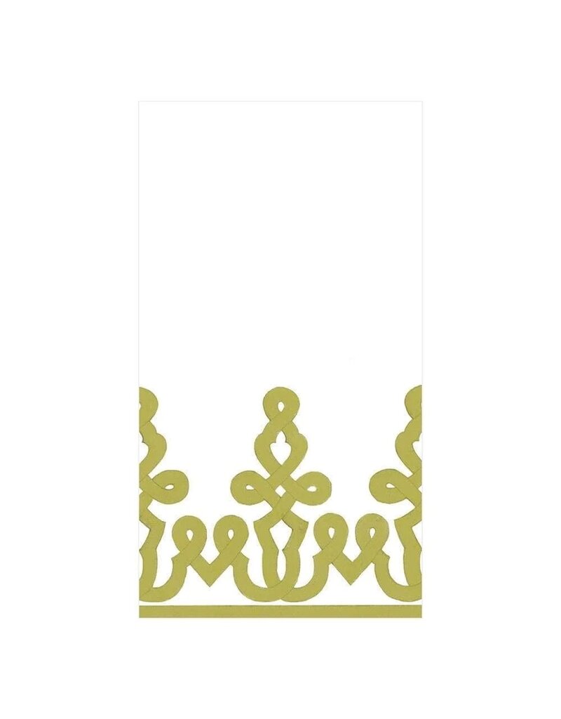 Caspari Guest Dessin Passementerie Moss Green