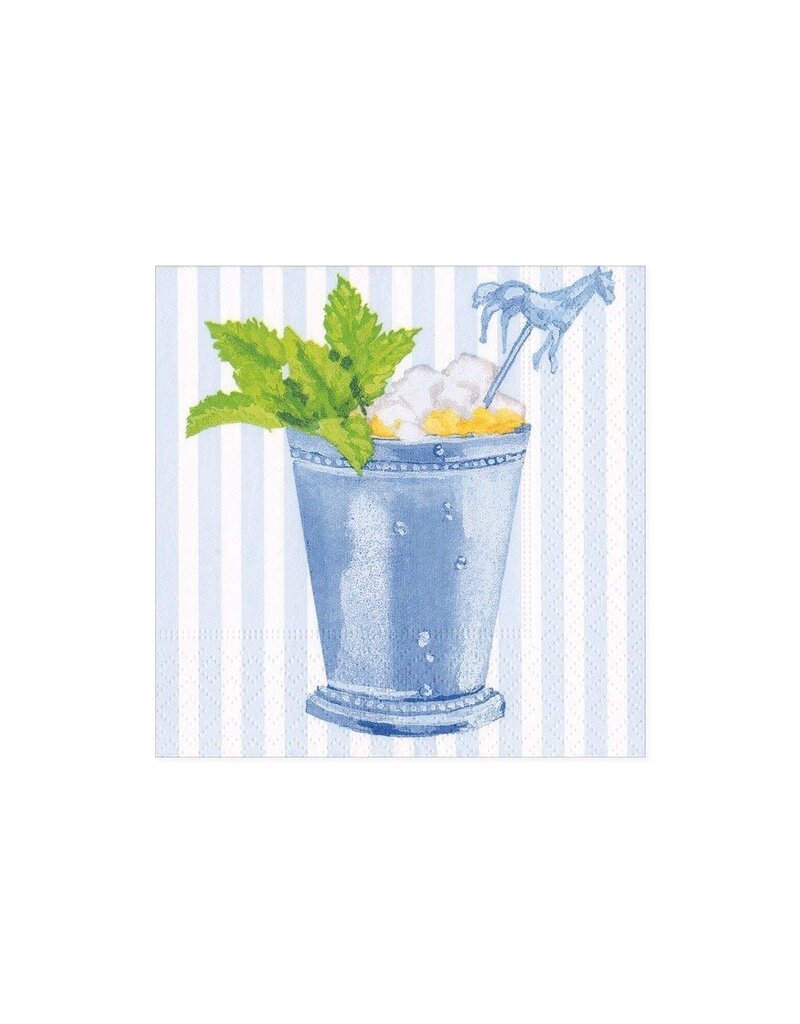 Caspari Cocktail Mint Julep Blue