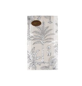 Caspari Guest Southern Palms Flax/White