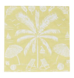 Caspari Luncheon Palms and Parasols Key Lime