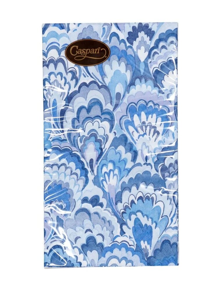 Caspari Guest Marbled Ceramica Indigo
