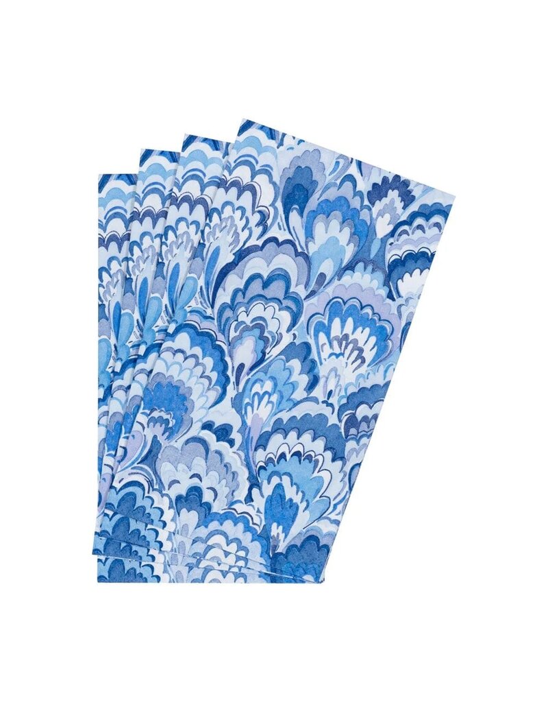 Caspari Guest Marbled Ceramica Indigo