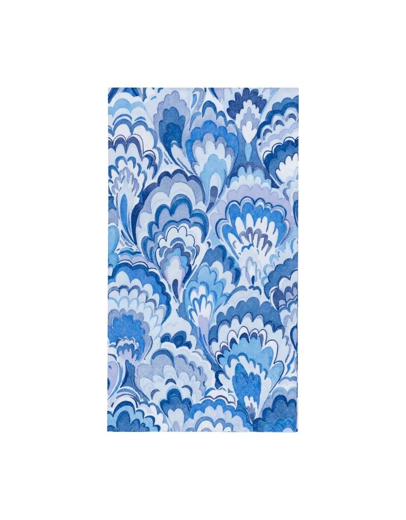 Caspari Guest Marbled Ceramica Indigo