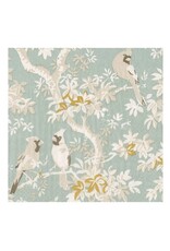 Caspari Cocktail Scenic Songbirds Celadon