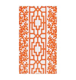 Caspari Guest Coral and Trellis Coral