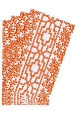 Caspari Guest Coral and Trellis Coral