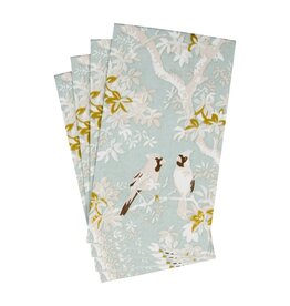 Caspari Guest Scenic Songbirds Celadon