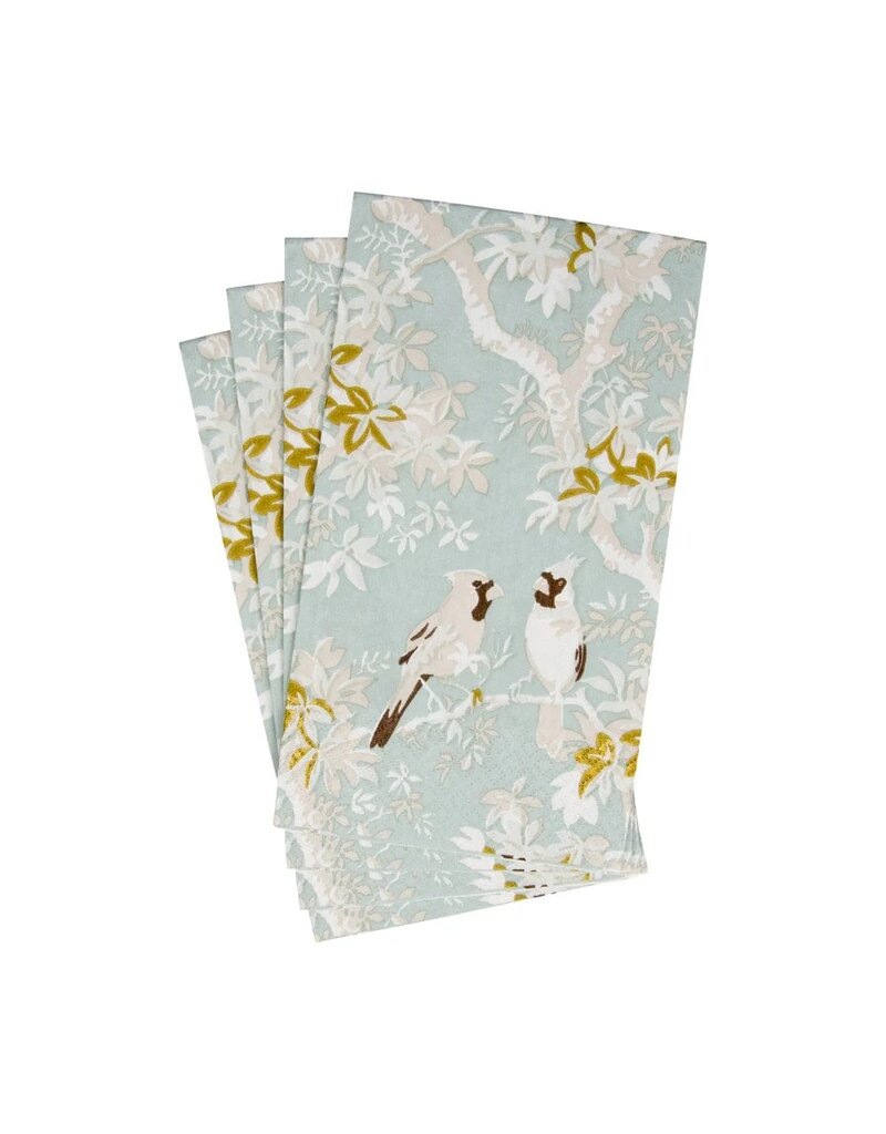 Caspari Guest Scenic Songbirds Celadon