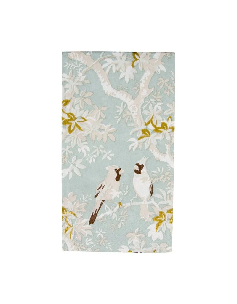 Caspari Guest Scenic Songbirds Celadon