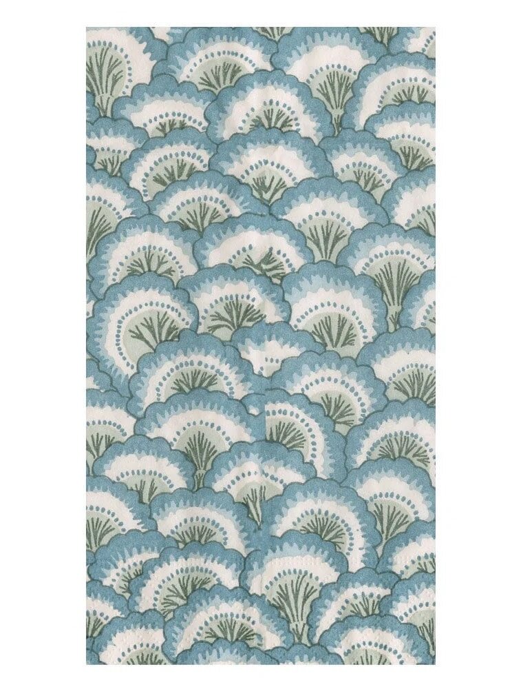 Caspari Guest Pontchartrain Scallop Blue