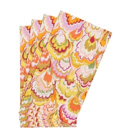 Caspari Guest Marbled Ceramica Raspberry
