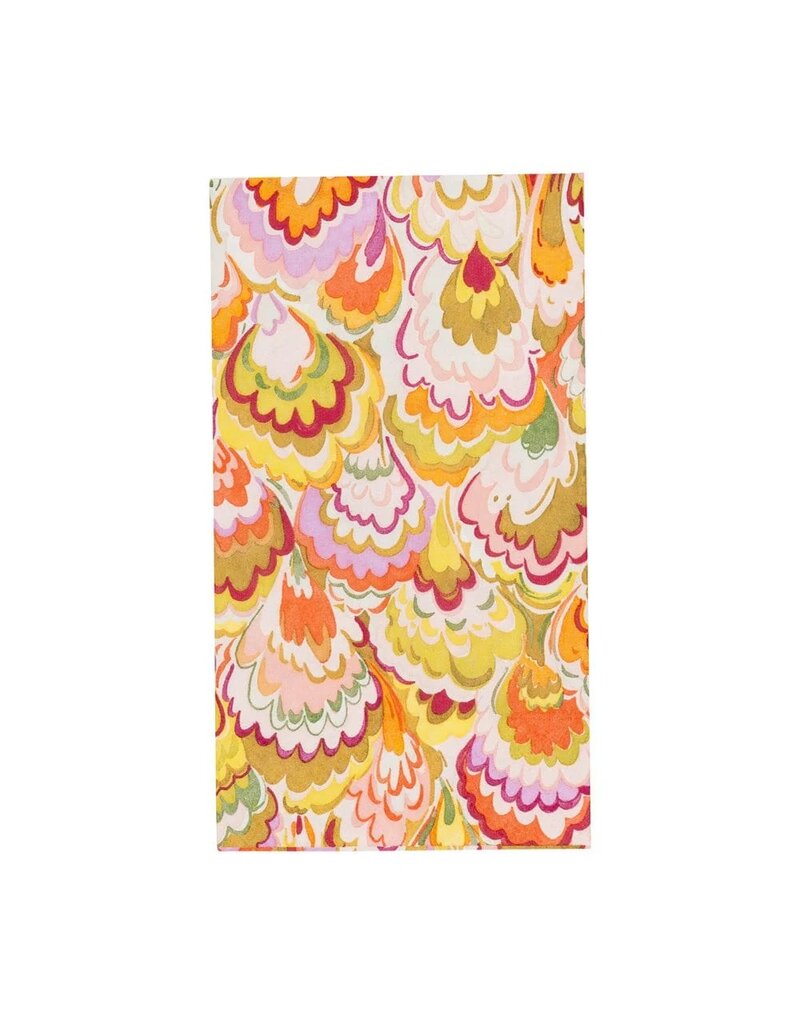 Caspari Guest Marbled Ceramica Raspberry