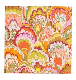 Caspari Cocktail Marbled Ceramica Raspberry