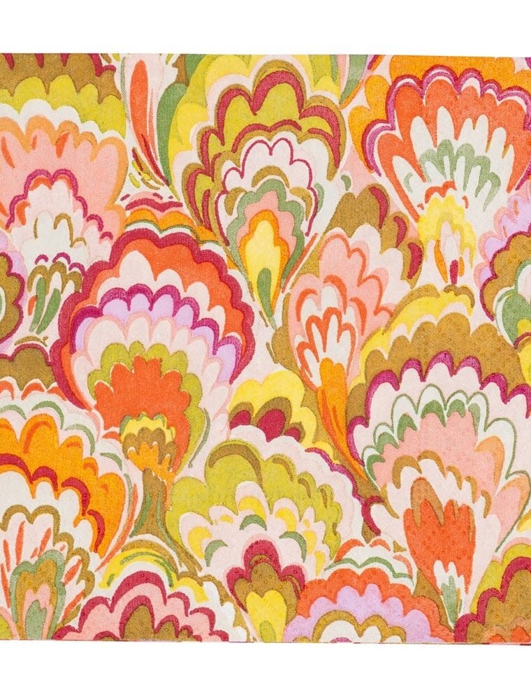 Caspari Cocktail Marbled Ceramica Raspberry