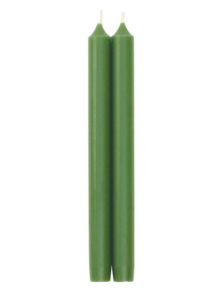 Caspari 10" Leaf Green Candle / Pair