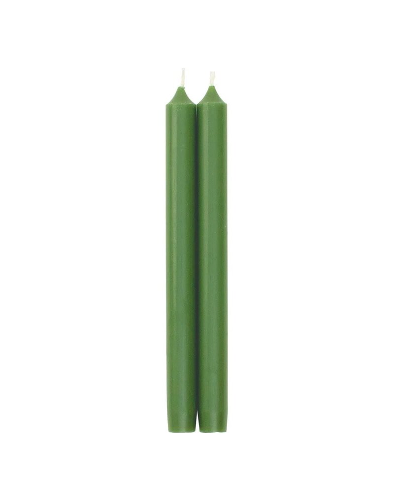 Caspari 10" Leaf Green Candle / Pair